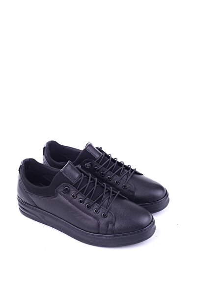 Papuçsepeti Papuç Sepeti 588 Genuine Leather Stretch Lace-Up Casual Men's Shoes