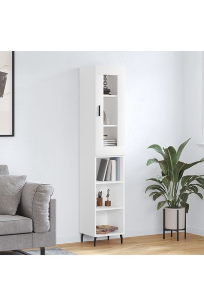 Concept Dulap înalt, alb, 34,5x34x180 cm, lemn prelucrat