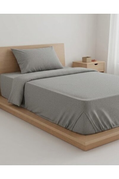 Ercahome tekstil Elastic Ranforce Fabric Pillowed Bed Sheet/ Gray 100X 200