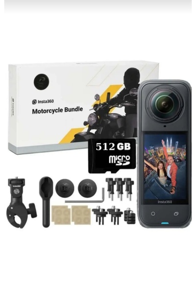 Insta360 X5 360 Derece 8k Aksiyon Kamera Motosiklet Kit (512GB)
