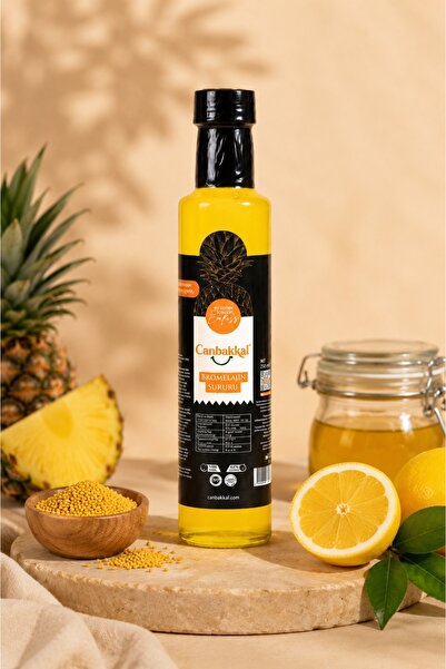 Canbakkal Ananas Özlü Bromelain Şurubu 250 ml - Bromelain İçeren Doğal, Katkı...