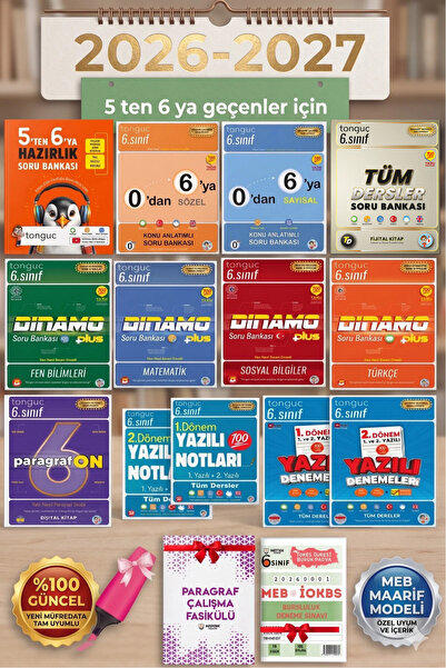 Tonguç Yayınları 6. Sınıf 5 ten 6 ya Hazırlık 6. Sınıf Tonguç Ful Paket