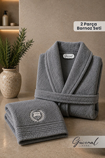 Güvenal Set de halate de baie din bumbac brodat Rüya, 2 piese |   Halat de ba...