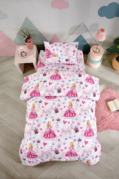 Garden Home Ranforce Tkano Set navlaka za poplun - Čaršav sa lastišem i Princeza