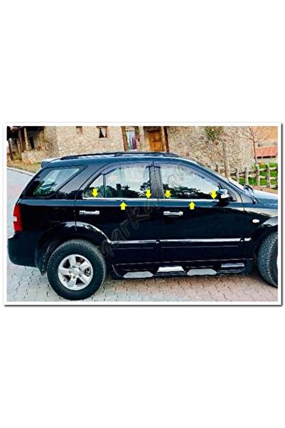 Woc Chrome Kia Sorento Krom Cam Çıtası 2002-2009 4 Parça Paslanmaz Çelik