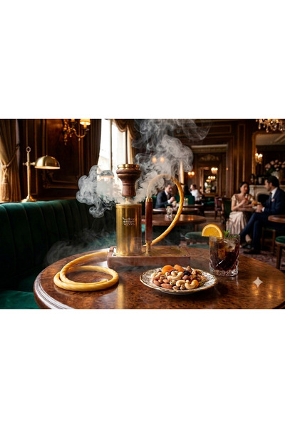 ALFE SHİSHA Wooden  Çelik Nargile Takımı