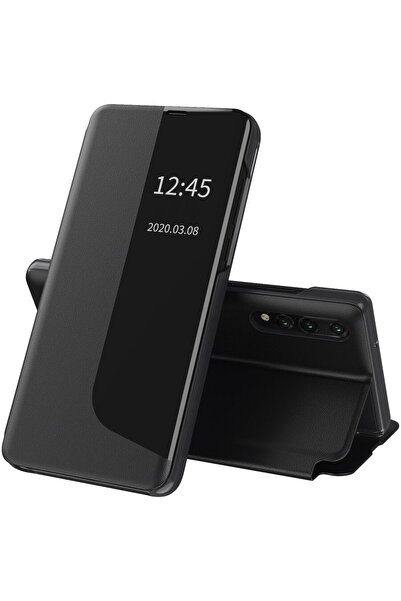 Techsuit Калъф за Huawei P20 Pro - Серия eFold - Черен