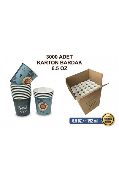 cvz-kartonmav 6.5 Oz Karton Bardak Sıcak Ve Soğuk İçecek Uyumlu Kahve Çay Bar...
