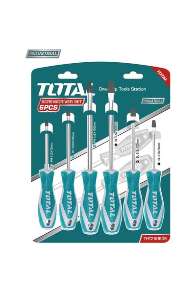 TOTAL Set 6 surubelnite - Cr-V (INDUSTRIAL)