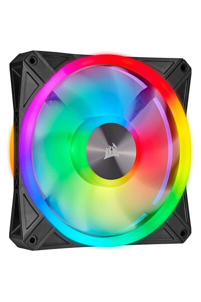 Corsair iCUE QL140 RGB 140x140x25, ventilator carcasă (negru, ventilator unic...