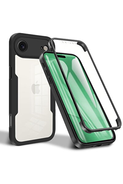 Techsuit Husa pentru iPhone 17 Air + Folie - ColorVerse 360 Series - Black