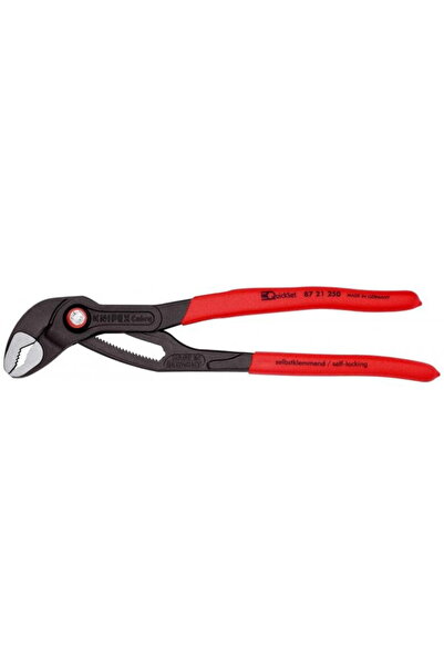 Knipex Clește pentru țevi / pompă de apă Cobra QuickSet 87 21 250 (roșu, lung...