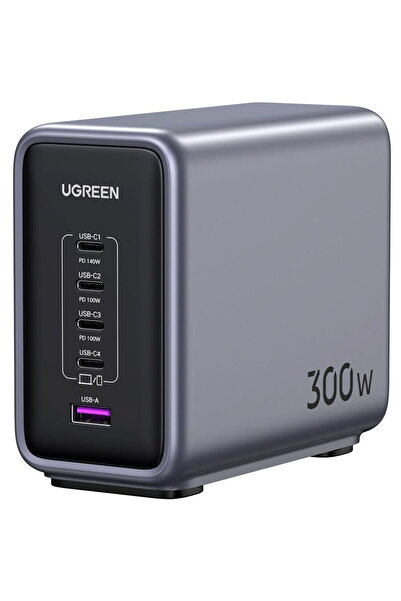 Ugreen CD333 Nexode, 300W, 5A, 1 x USB-A - 4 x USB-C, Gri
