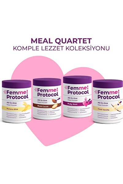 Femme Protocol Meal Quartet - 4-Piece Meal Powder Package
