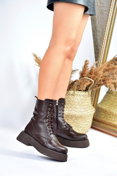 Fox Shoes Cizme de zi cu zi maro cu talpă groasă L610130109