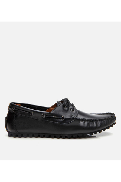 Hotiç Herren-Loafer aus schwarzem Leder mit flexibler Sohle