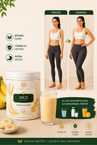 La Miera Norel Bitkisel Enerji ve Besin Desteği | Polen Muz Aromalı | 250 gr | Kilo Almaya Yardımcı Toz İçecek