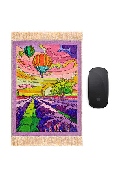 Bursa İpek Mousepad decorativ cu baloane liliac covor mic