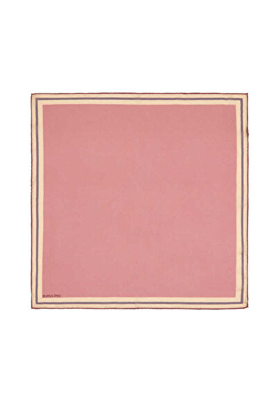 Bursa İpek Powder Border Plain Silk Handkerchief