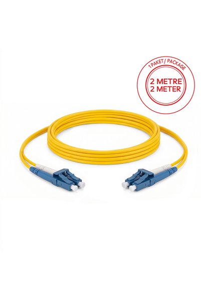 ALFAFONET Lc/Upc-Lc/Upc Singlemode Duplex 2 Meter Fiber Patch Cord
