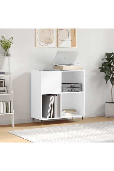 Concept Dulap pentru discuri, alb, 84,5x38x89 cm, lemn compozit