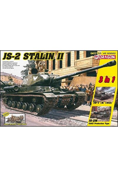 Generic Brand 6537 مقياس 1/35، طراز Js-2 ستالين الثاني (3 في 1) وسائقي الدباب...