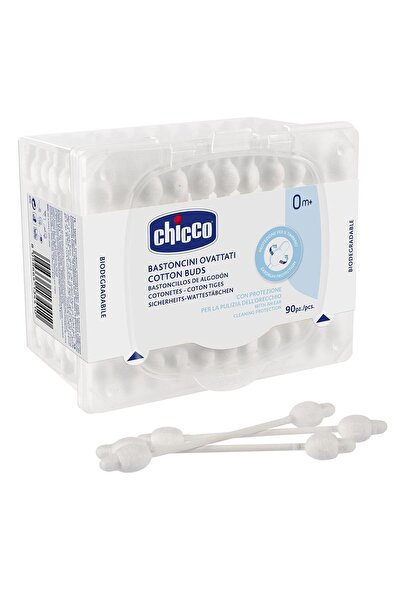 Chicco Bețișoare de bumbac cu protecție, Chicco, 0 luni+, 90 bucăți