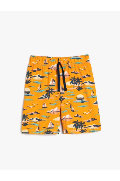 Koton Shorts Ocean Themed Tie Waist Cotton