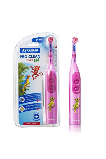Trisa Periuță de dinți electrică roz Pro Clean Timer Kid 674478 cu oscilații