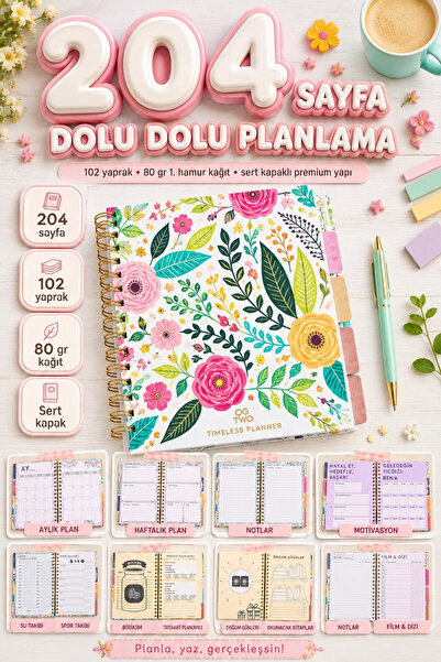 OGTWO Planificator zilnic săptămânal de calitate premium, 17x24 cm, cu capac ...