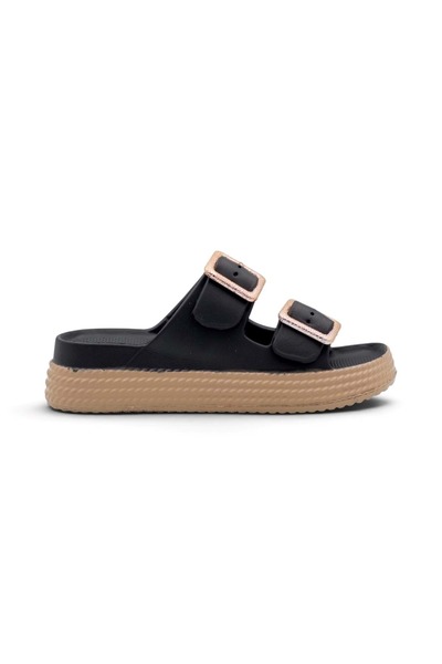 AkınalBellaa Akinalbella E486.Z.001 Double Buckle Eva Women's Slippers