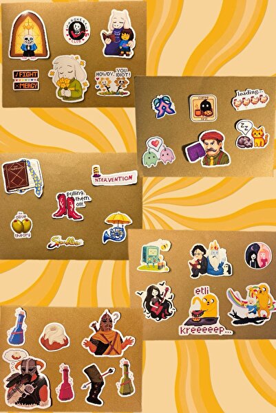 ordekol 31 Parça Pixel Art Oyun ve Dizi Temalı Sticker Paketi Retro Gamer Lap...