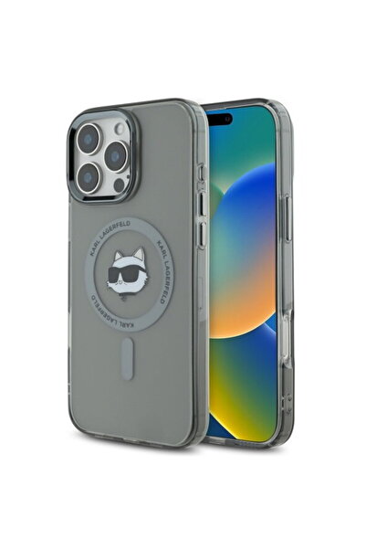 Karl Lagerfeld Husa pentru iPhone 16 Pro Max - IML MagSafe (KLHMP16XHLSCHK) -...