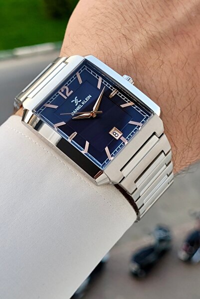 Daniel Klein Men's Wristwatch with Blue Dial and Gray Strap, Same as Pictured