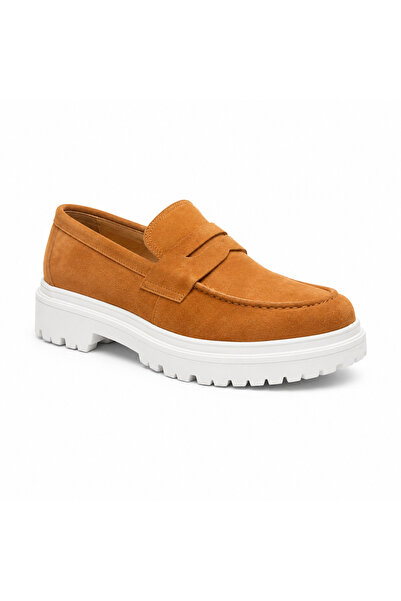 BESKAR Pantofi pentru bărbați din piele intoarsă maro - Pantofi sport premium...