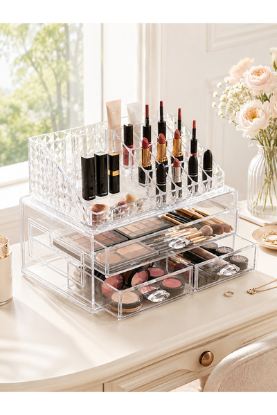 Limeks Home MAKEUP ORGANİZER KOMPLEKSI;16 Bölmeli Akrilik ,Şık ve Kullanışlı ...