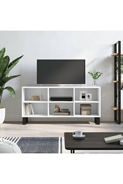 Concept Comodă TV, alb, 103,5x30x50 cm, lemn compozit