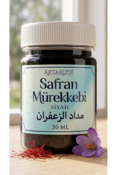 aktarloji 50 ml Siyah Safran Mürekkebi / Orijinal Misk-i Amber ve Gül Suyu ve...