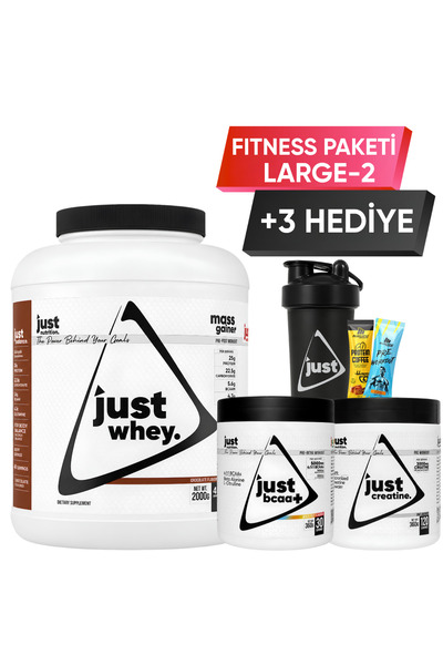 Just Nutrition Fitness Paketi - Large 2 + 3 Hediye (Protein Tozu + Bcaa + Kre...