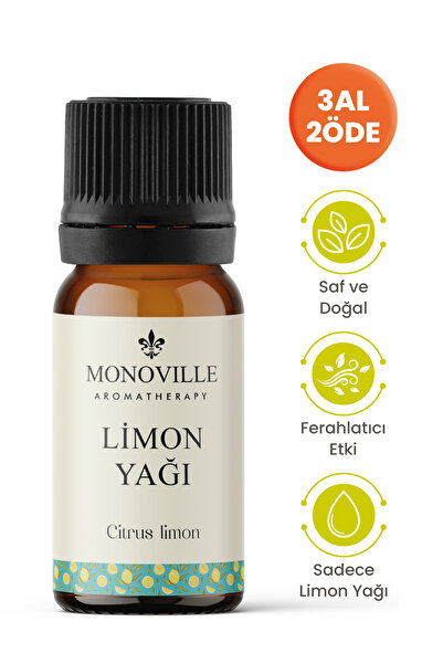 Monoville Limon Uçucu Yağı 10 ml Saf ve Doğal (Lemon Essential Oil)
