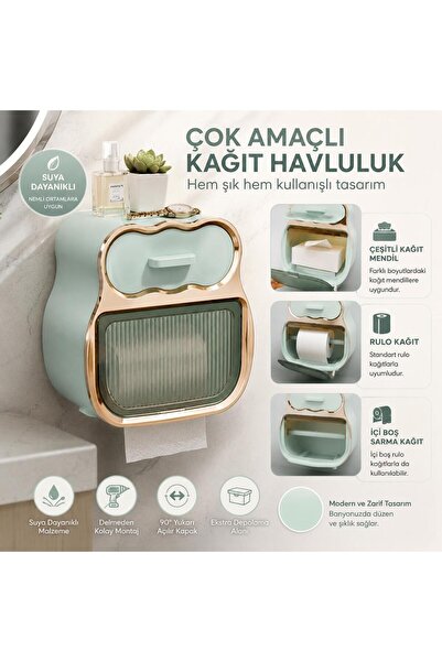 buççin online mağaza Kristal Tuvalet Kağıtlığı Çok Amaçlı Tuvalet Kağıdı Tuta...