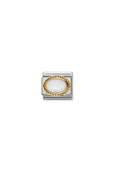 NOMİNATİON Composable Classic Hard Stones In Stainless Steel With 18k Gold Se...