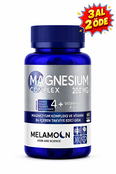 Melamoon Magnezyum Kompleks Ve Vitamin B6 (p-5-p) (bisglisinat,malat,taurat,s...