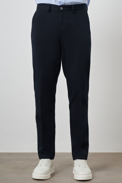 Morven Pantaloni chino cu buzunare laterale din bumbac bleumarin pentru bărbați