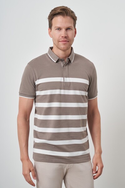 Morven Tricou pentru bărbați Mink Trend Ringer Polo Gât