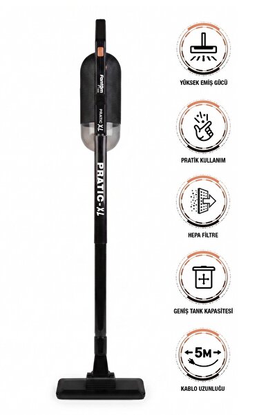 Fantom Pratıc-Xl P 1300 Toz Torbasız Dikey Süpürge Siyah