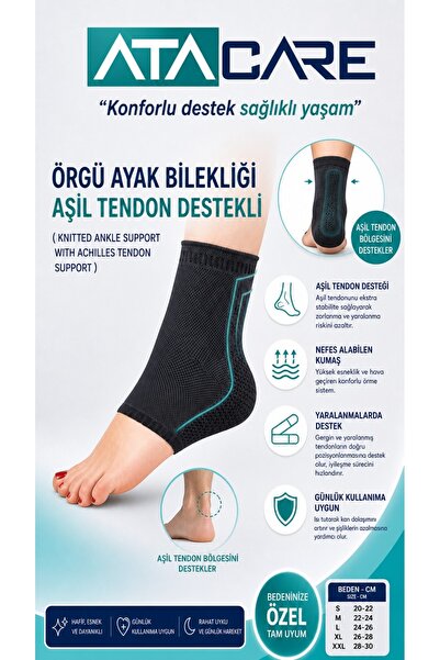 ATACARE AŞİL TENDON DESTEKLİ AYAK BİLEKLİĞİ ÖRGÜ KUMAŞ SMALL