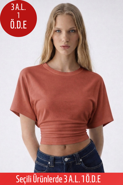 COMBİNE MİCHAİL Bluză de damă cu mâneci liliac, model Basic, strâmtă, pudră