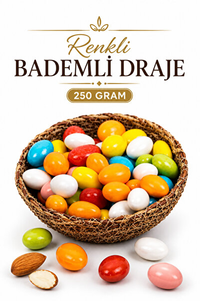 ÜLKÜ KURUYEMİŞ (250 GR) 1. Sınıf Premium Kalite Renkli Bademli Draje Hediyeli...