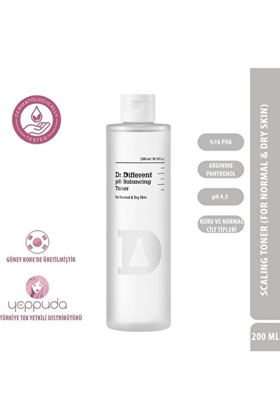 Dr.Different Scaling Toner - Kuru ve Normal Cilt Tipleri İçin %10 PHA İçerikl...